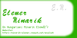 elemer minarik business card